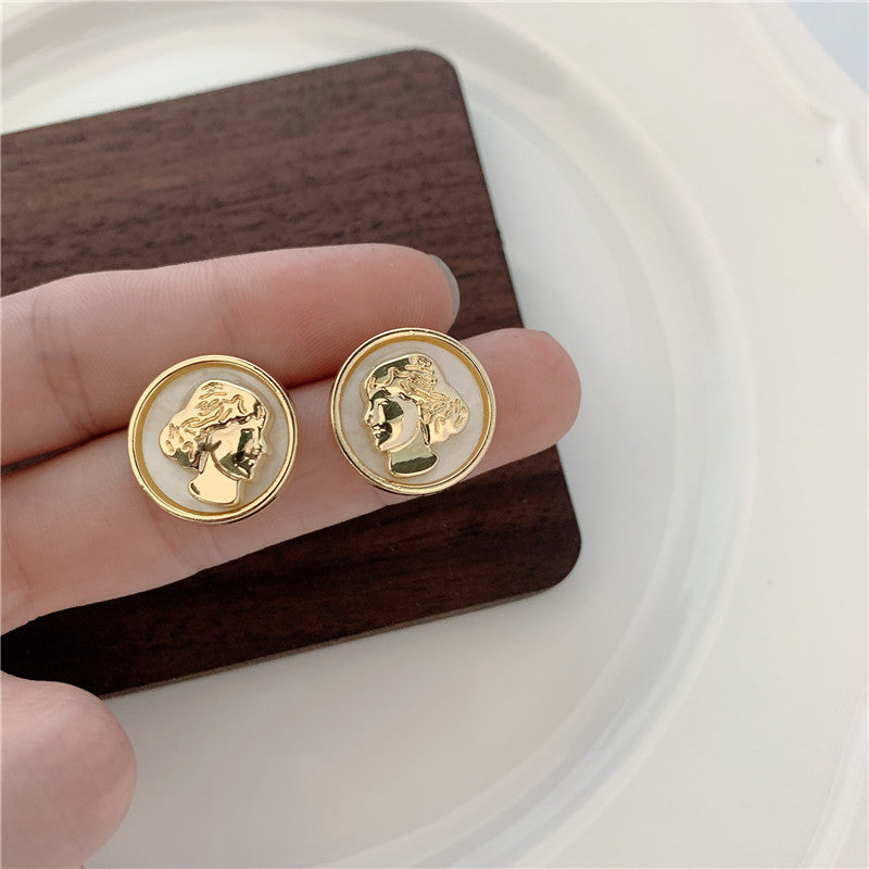 Trendy Sterling Silver Needle Stud Earrings For Women Korean Style Popular