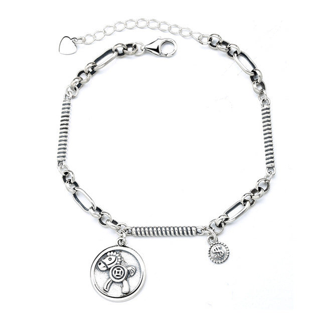 S925 Sterling Silver Money Bracelet