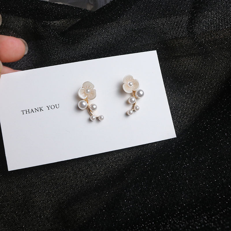 Trendy Sterling Silver Needle Stud Earrings For Women Korean Style Popular