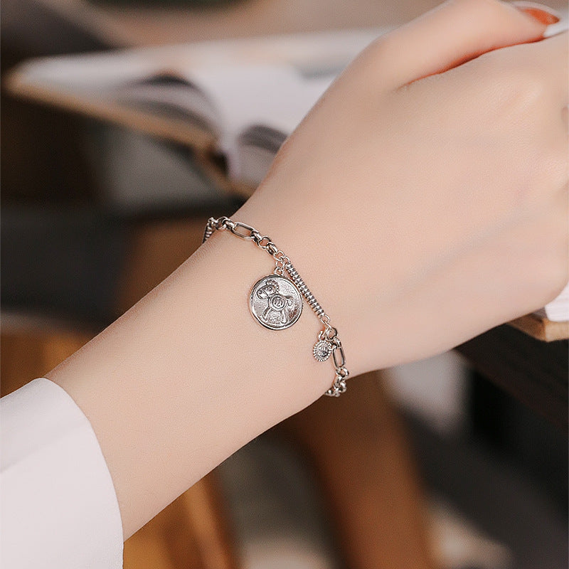 S925 Sterling Silver Money Bracelet