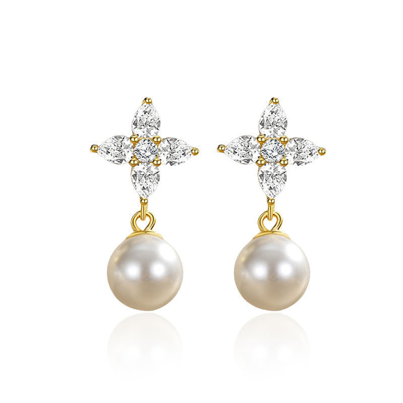 Affordable Luxury Style Pearl-studded Earrings Women