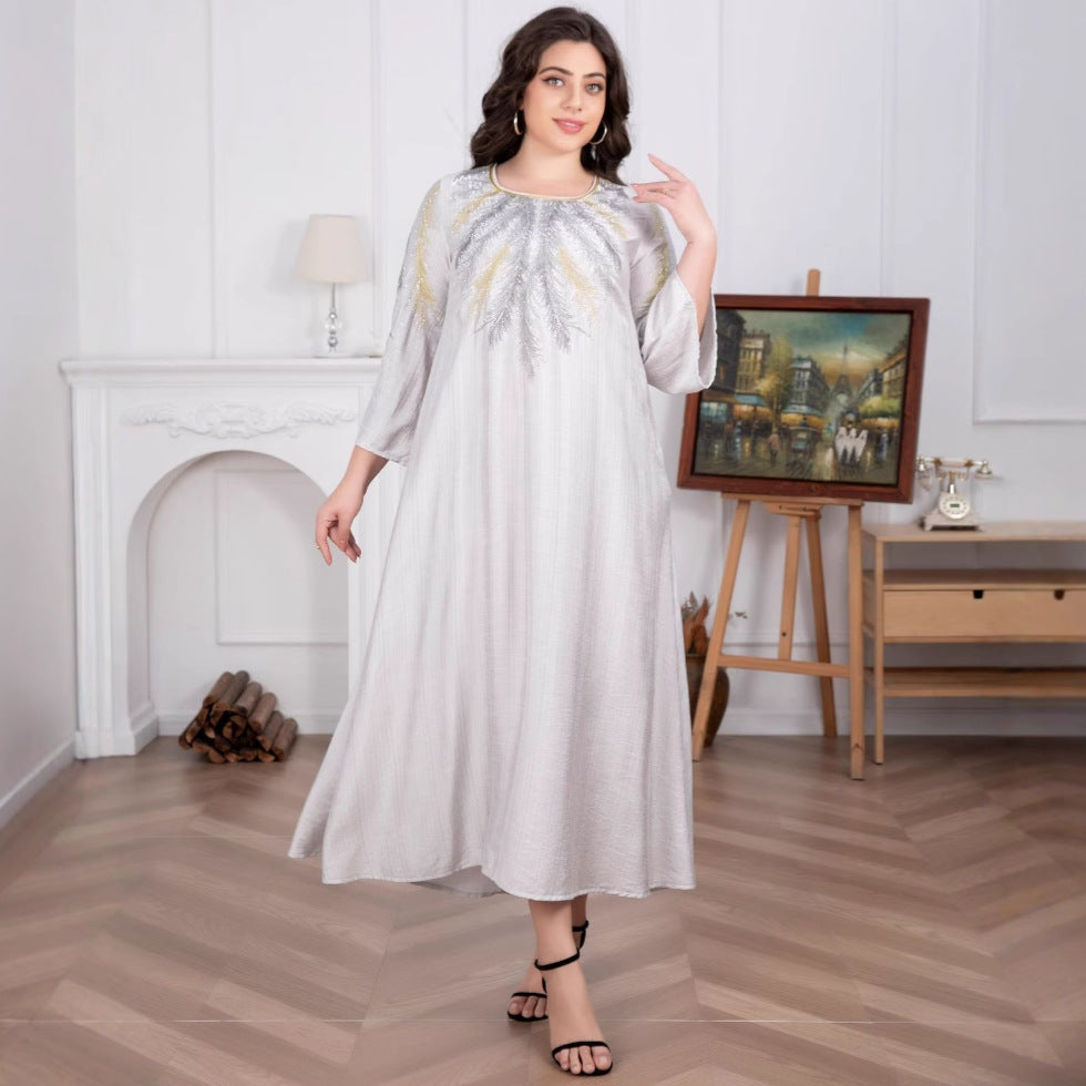 Women's Gilded Muslim Plus Size Dress