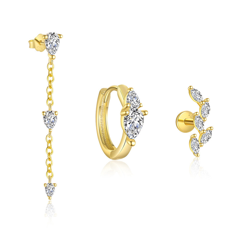 S925 Sterling Silver Mori Style Branch Leaf Stud Earrings For Women Affordable Luxury Fashion