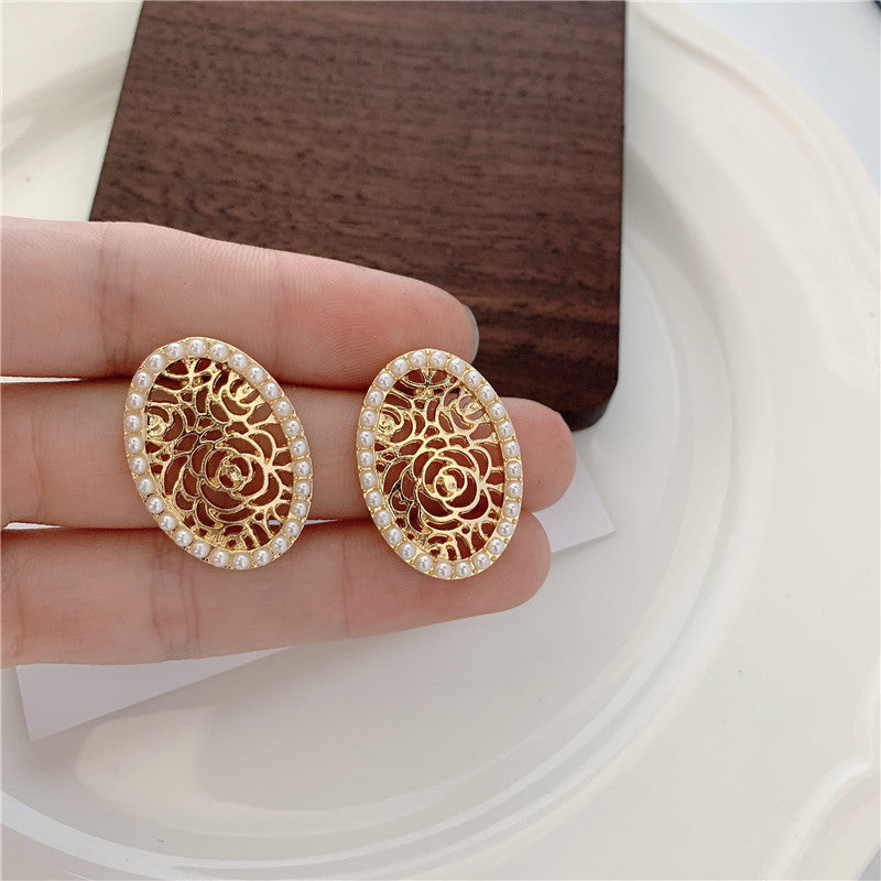 Trendy Sterling Silver Needle Stud Earrings For Women Korean Style Popular