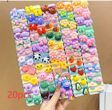 Rubber Band Female Hair-binding Children's Cartoon Hair Band Cute Baby Hair Friendly String Hair Rope Headdress