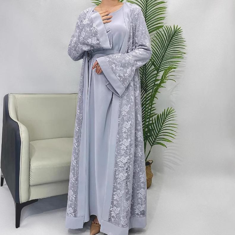 Muslim Fashion Women's Traditional Dress Lace Robe