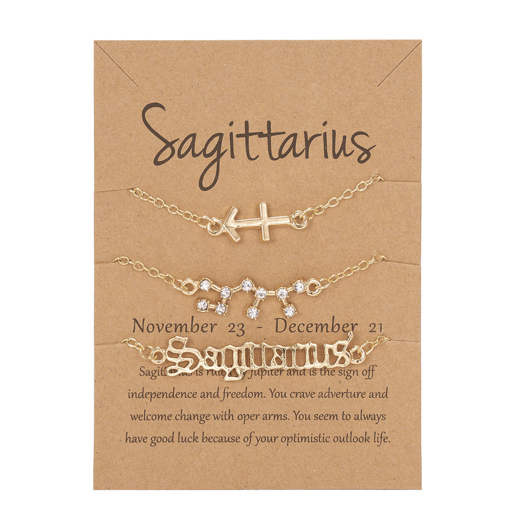 Symbol Star Old English Astrology Bracelet Set Of 3